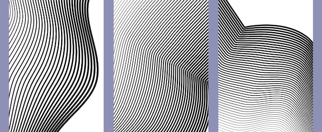 Элементы дизайна Изогнутые много полос Абстрактный круговой элемент логотипа на белом фоне изолирован Креативное искусство группы Векторная иллюстрация EPS 10 цифровая для продвижения нового продукта