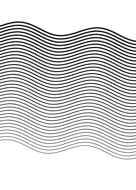 Design elements Curved sharp corners many streak Abstract vertical broken stripes on white background isolated Creative band art Vector illustration EPS 10 Black lines created using Blend Tool