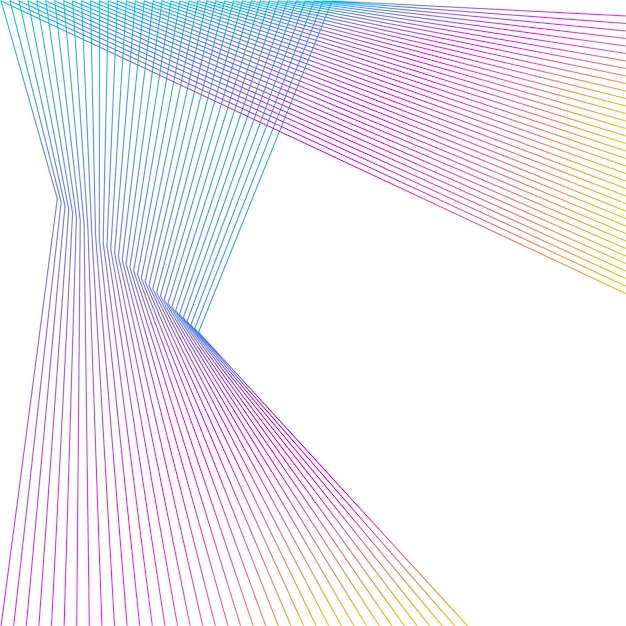 Design elements Curved sharp corners many streak Abstract vertical broken stripes on white background isolated Creative band art Vector illustration EPS 10 Colors lines created using Blend Tool