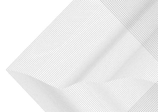 Elementi di design angoli acuti curvi ondeggiano molte linee strisce spezzate verticali astratte su sfondo bianco isolato line art creativa illustrazione vettoriale eps 10 linea nera creata utilizzando lo strumento di fusione