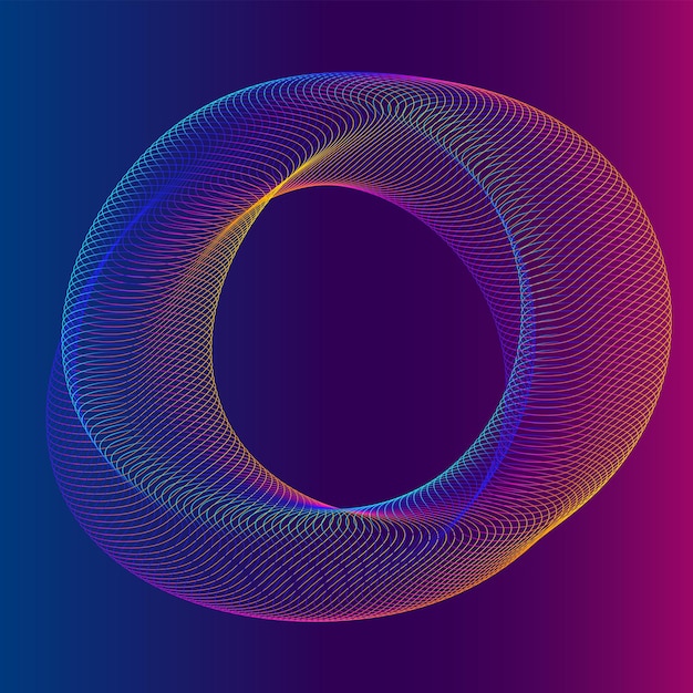 Design elements Infinity sign color spectrum Rainbow gradient in the shape Ring circle elegant frame borde Abstract Circular logo element on colorful gradient Vector illustration EPS 10 digital Cr