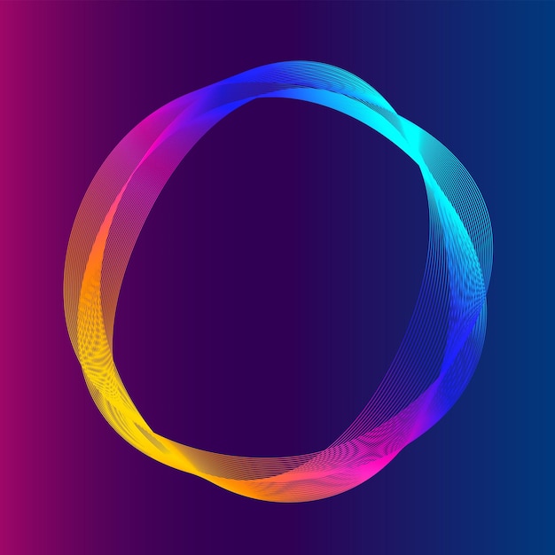 Vector design elements infinity sign color spectrum rainbow gradient in the shape ring circle elegant frame borde abstract circular logo element on colorful gradient vector illustration eps 10 digital cr