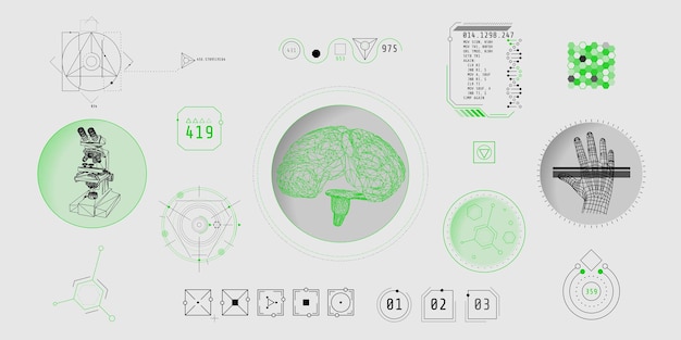 Vector design elements for infographic of data communication