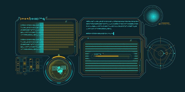 Design elements for infographic of scifi communication