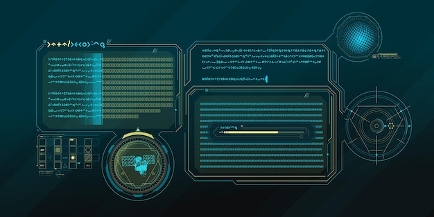 Design elements for infographic of scifi communication