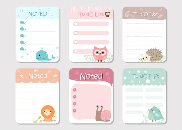 Design elements for notebook diary stickers and other templatevectorillustration