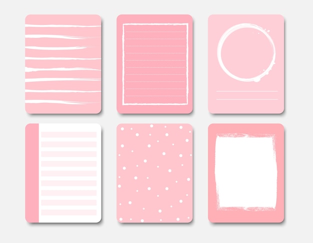 Vector design elements for notebook and diary