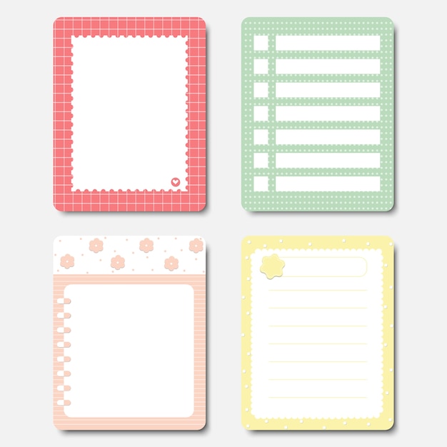 Vector design elements for notebook