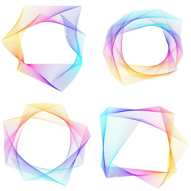 디자인 요소 링 원 우아한 프레임 테두리 격리된 흰색 배경에 있는 추상 원형 로고 요소 Creative art Vector 그림 프로모션 신제품을 위한 EPS 10 디지털