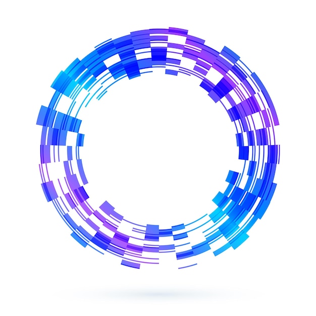 Элементы дизайна Кольцевой круг элегантная рамка границы Абстрактный круговой элемент логотипа на белом фоне изолированы