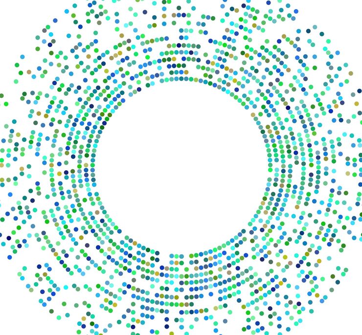 Vector design elements symbol editable color halftone frame circle pattern on white background vector illustration eps 10 frame with rainbow random gradient round border icon using halftone circle dots