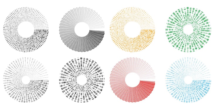 Vector design elements symbol editable color halftone frame dot circle pattern on white background vector illustration eps 10 frame with black random dots round border icon using halftone circle dots textu