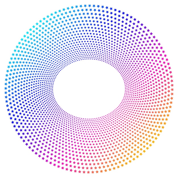 디자인 요소 기호 흰색 배경에 편집 가능한 색상 하프톤 프레임 도트 원형 패턴 벡터 일러스트 레이 션 검정 임의 도트가 있는 10 프레임 라운드 테두리 하프톤 원 도트 텍스쳐를 사용하여 아이콘