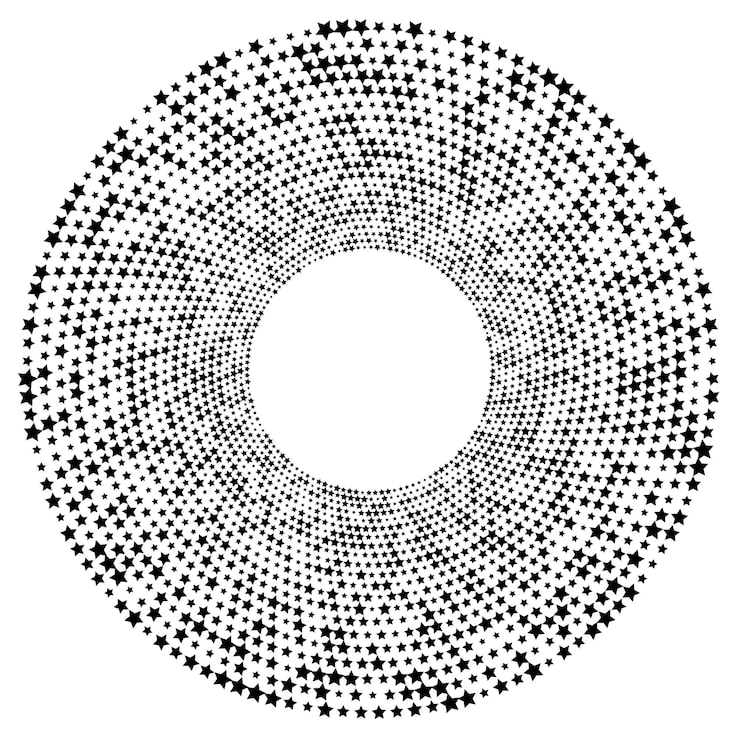 Vector design elements symbol editable color halftone frame dot circle pattern on white background vector illustration eps 10 frame with black random dots round border icon using halftone circle dots textu