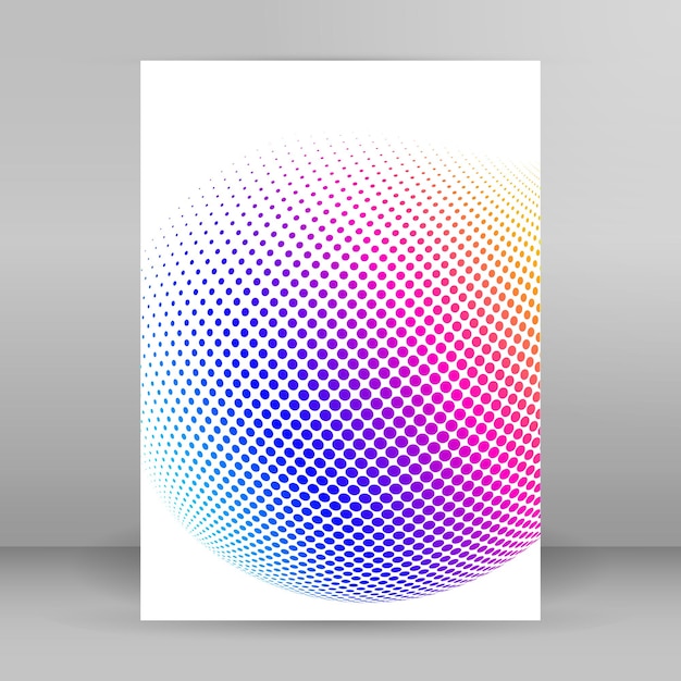 Design elements symbol Editable icon Halftone circle dot pattern colors on white background Vector illustration eps 10 frame with random dots Data graphic form for booklet layout page newsletters