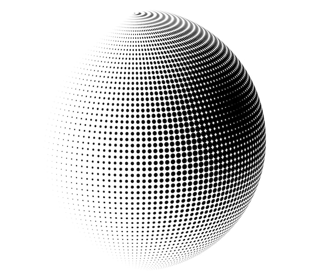 Design elements symbol Editable icon Halftone circles halftone dot pattern on white background