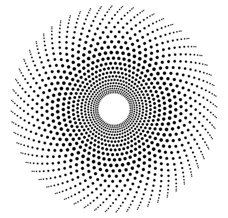 Vector design elements symbol editable icon halftone hexsagon dot pattern on white background vector illustration eps 10 frame with black random dots round border icon using halftone circle dots texture