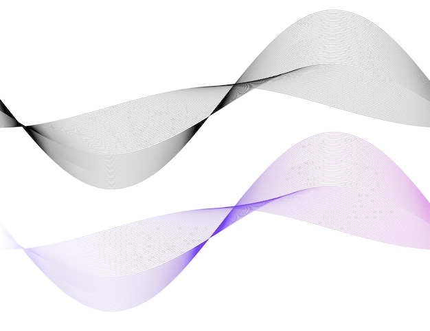 Вектор Элементы дизайна волновые цветные линии на белом фоне изолированы05