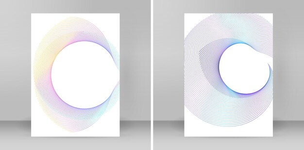 Design elements Wave of many black lines circle twist Abstract wavy stripes on white background isolated