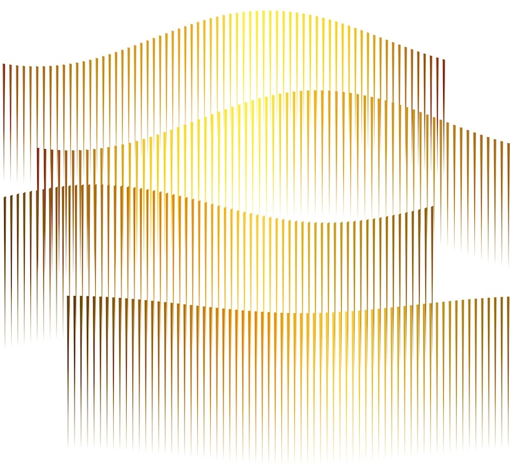 Design elements Wave of many glittering lines circle Abstract glow wavy stripes on white background isolated Vector illustration EPS 10 Glitter waves with lines created using Blend Tool