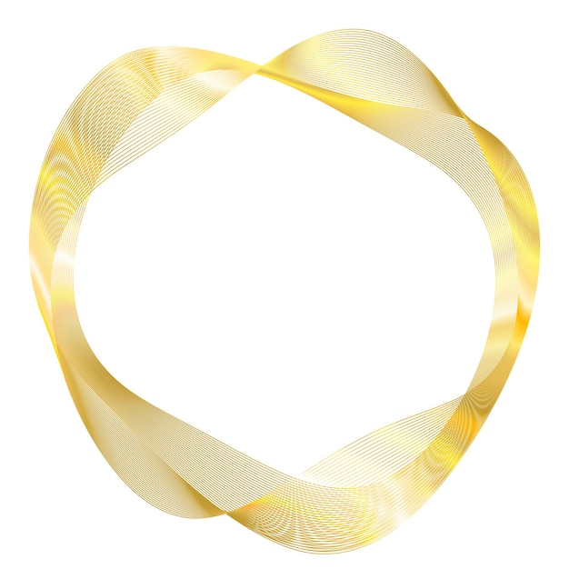 Design elements Wave of many glittering lines circle ring Abstract glow wavy stripes on white background isolated Vector illustration EPS 10 Glitter waves with lines created using Blend Tool