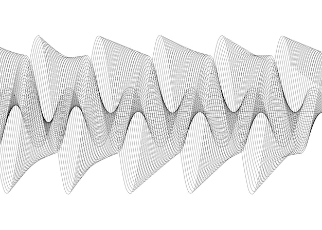 Vettore elementi di design onda di molte linee strisce ondulate verticali astratte su sfondo bianco isolato line art creativa illustrazione vettoriale eps 10 onde colorate con linee create utilizzando lo strumento di fusione