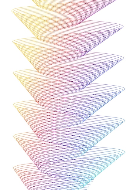 Design elements wave of many lines abstract vertical wavy stripes on white background isolated creative line art vector illustration eps 10 colourful waves with lines created using blend tool