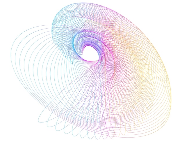 design elements a wave of many lines around the circumference of the ring abstract circle wavy stripes on a white background isolated eps 10 vector illustration colored waves with lines created us