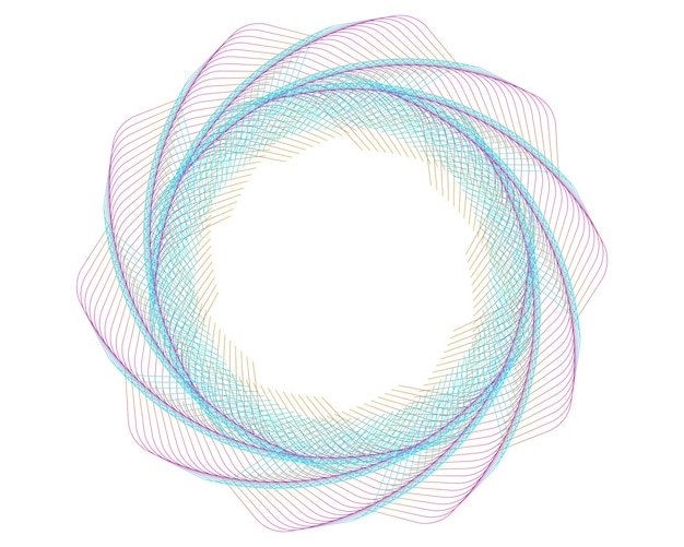 Vettore elementi di design onda di molte linee viola cerchio anello strisce ondulate verticali astratte su sfondo bianco isolato illustrazione vettoriale eps 10 onde colorate con linee create utilizzando lo strumento di fusione