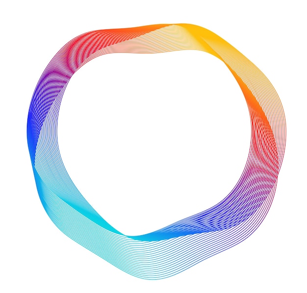 design elements wave of many purple lines circle ring abstract vertical wavy stripes on white background isolated vector illustration eps 10 colourful waves with lines created using blend tool