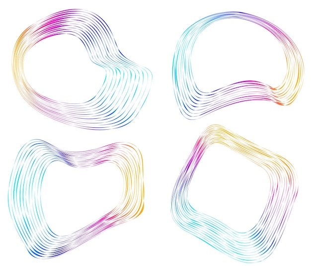 design elements wave of many purple lines circle ring abstract vertical wavy stripes on white background isolated vector illustration eps 10 colourful waves with lines created using blend tool
