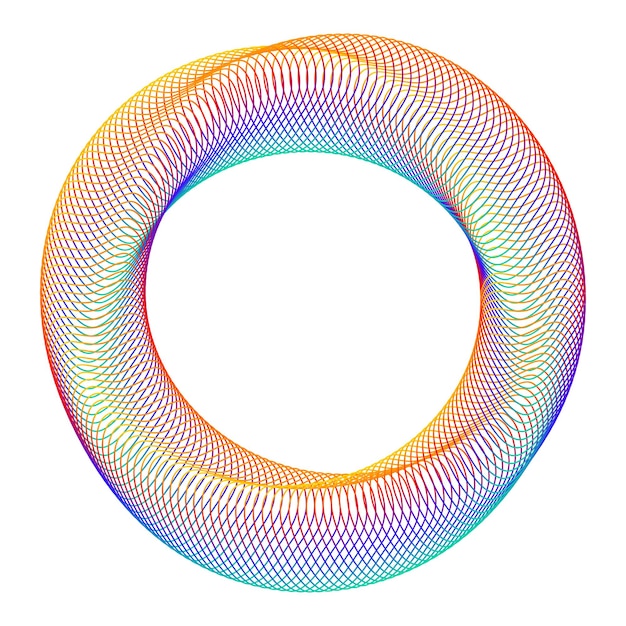 Design elements Wave of many purple lines circle ring Abstract vertical wavy stripes on white background isolated Vector illustration EPS 10 Colourful waves with lines created using Blend Tool