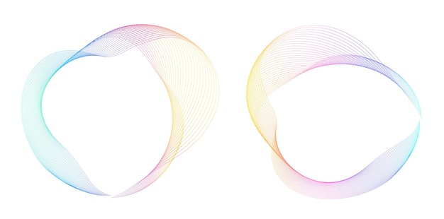 Design elements Wave of many purple lines circle ring Abstract vertical wavy stripes on white background isolated Vector illustration EPS 10 Colourful waves with lines created using Blend Tool