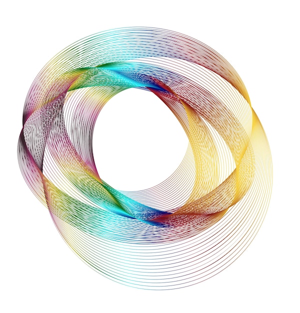 Design elements wave of many purple lines circle ring abstract vertical wavy stripes on white background isolated vector illustration eps 10 colourful waves with lines created using blend tool