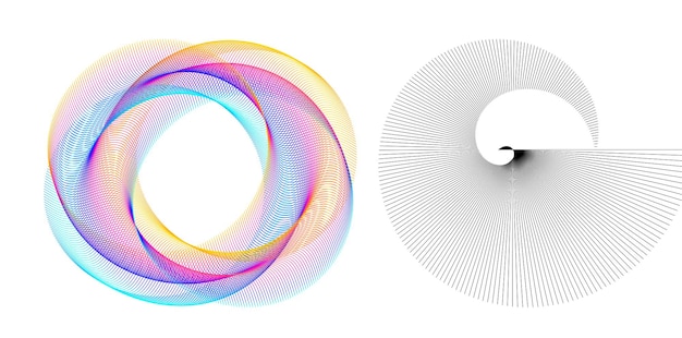 design elements wave of many purple lines circle ring abstract vertical wavy stripes on white background isolated vector illustration eps 10 colourful waves with lines created using blend tool