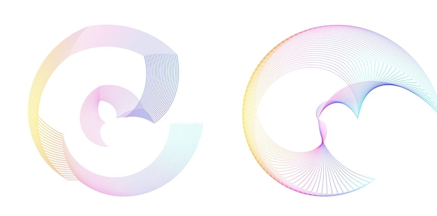 design elements wave of many purple lines circle ring abstract vertical wavy stripes on white background isolated vector illustration eps 10 colourful waves with lines created using blend tool