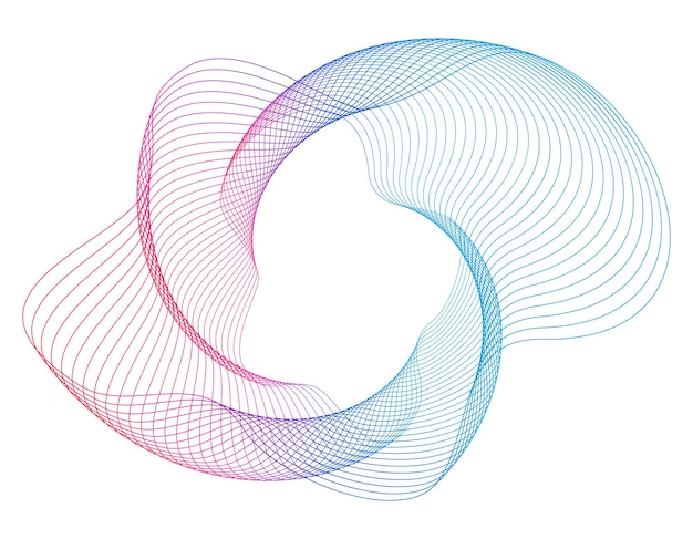 design elements wave of many purple lines circle ring abstract vertical wavy stripes on white background isolated vector illustration eps 10 colourful waves with lines created using blend tool