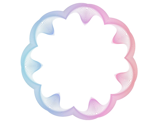 Design elements Wave of many purple lines circle ring Abstract vertical wavy stripes on white background isolated Vector illustration EPS 10 Colourful waves with lines created using Blend Tool