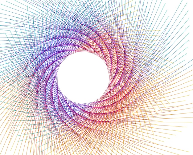 Vector design elements wave of many purple lines circle ring abstract vertical wavy stripes on white background isolated vector illustration eps 10 colourful waves with lines created using blend tool