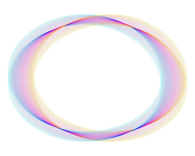 Элементы дизайна Волна многих фиолетовых линий окружает кольцо Абстрактные вертикальные волнистые полосы на белом фоне изолированы Векторная иллюстрация EPS 10 Красочные волны с линиями, созданными с помощью инструмента Blend Tool