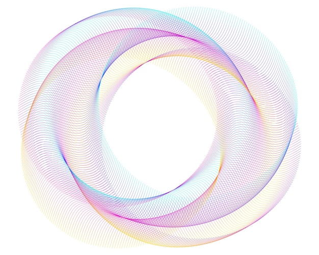 Design elements Wave of many purple lines circle ring Abstract vertical wavy stripes on white background isolated Vector illustration EPS 10 Colourful waves with lines created using Blend Tool