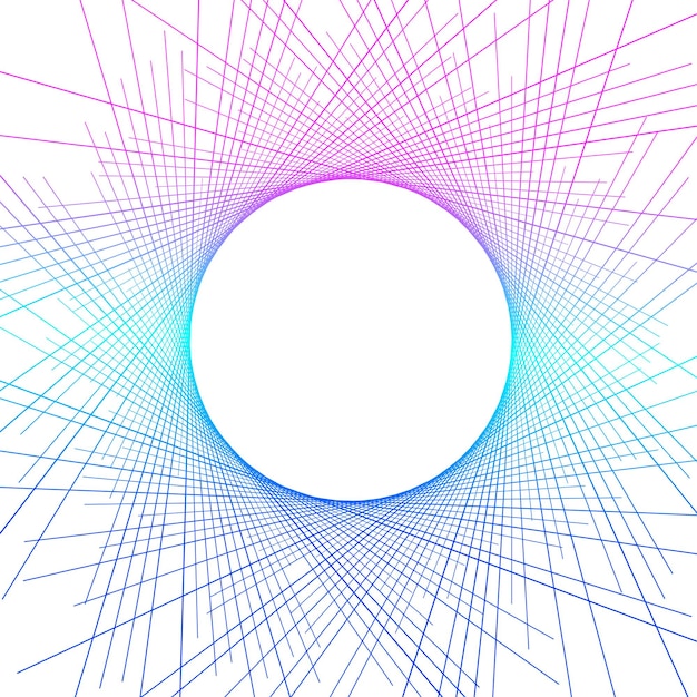 デザイン要素 多くの紫色の線円環の波 分離された白い背景の抽象的な垂直波状ストライプ ベクトル イラスト EPS 10 ブレンド ツールを使用して作成された線でカラフルな波