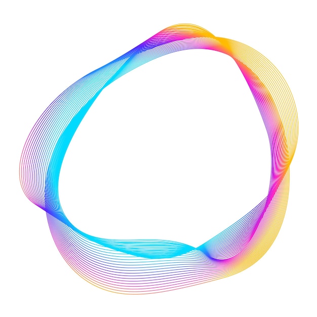 Vector design elements wave of many purple lines circle ring abstract vertical wavy stripes on white background isolated vector illustration eps 10 colourful waves with lines created using blend tool