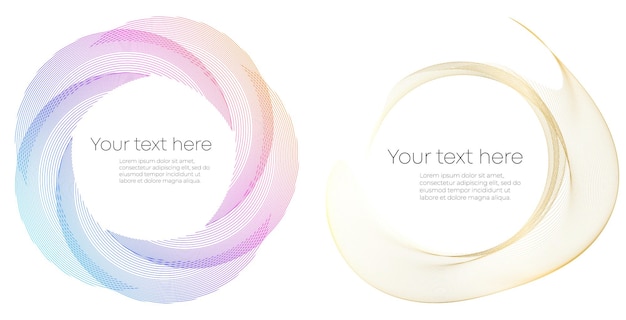 Design elements Wave of many purple lines circle ring Abstract vertical wavy stripes on white background isolated Vector illustration EPS 10