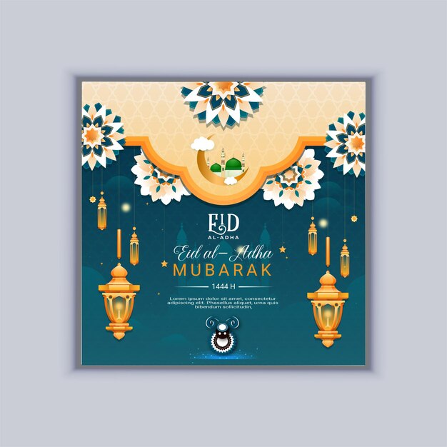 design eye catching eid al adha greeting cards