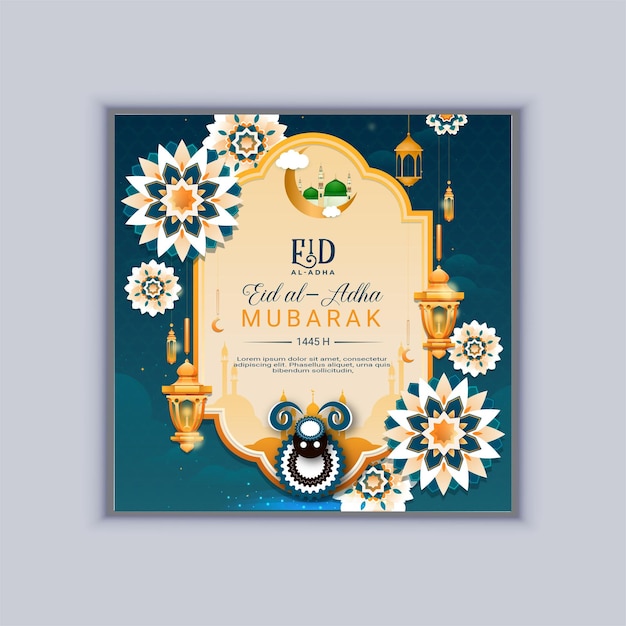 design eye catching eid al adha greeting cards