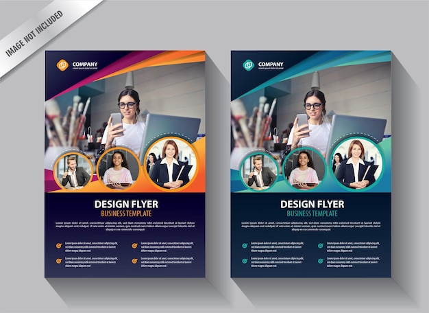 Vector design flyer brochure business template for annual report with modern idea