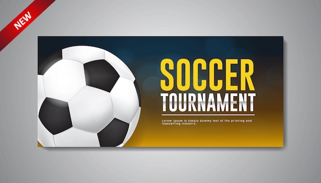 Design football tournament banner template