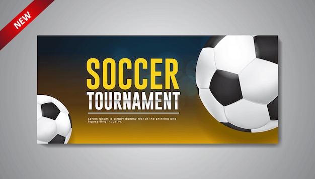 Design football tournament banner template