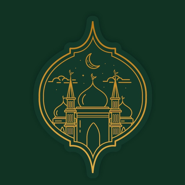Вектор Дизайн векторной иллюстрации в стиле исламского фона рамадана карима